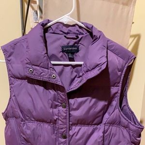 Lands End Women’s purple vest size Med